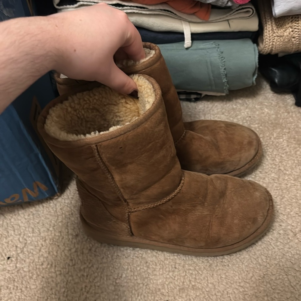 UGG Brown Winter Boots Mid-Calf Suede